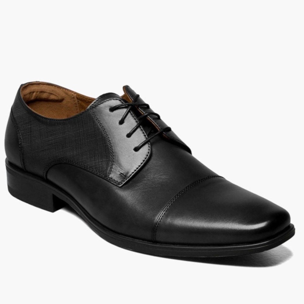 Florsheim Jackson Cap Toe Oxford Black Men's Dress Shoes Leather Size 11M‎
